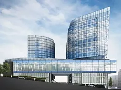 Image that shows Grafton Street looking like a tunnel running through the proposed convention centre.