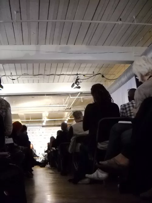 In the back row for a well-attending screenwriters panel... In the back row for a well-attending screenwriters panel...