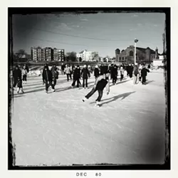 On the Canada Games oval the day before New Year's Eve.