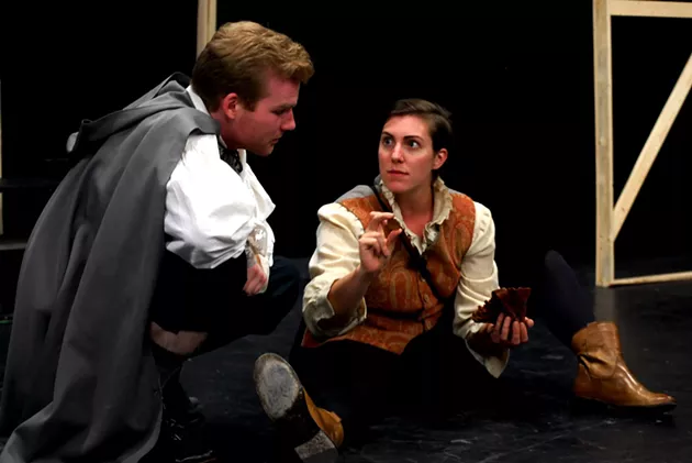 Rosencrantz (Ira Henderson) and Guildenstern (Katie Dorian) are dead funny