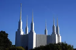 The Mormon Temple in Washington, DC.