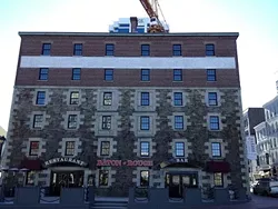 The Morse's Tea building, painted over.