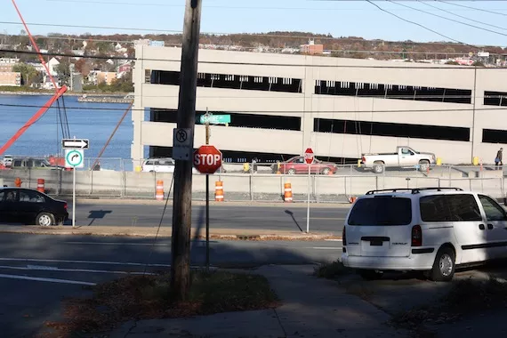 The new parking garage for the Irving Shipyard block views of the harbour from the adjacent north end neighbourhood.