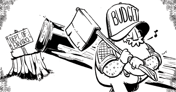 The new provincial budget chops environment by five percent. - JUSTIN LEE