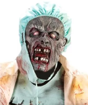 This is not a real doctor or a zombie. Hes not even one of the cast, just some undead guy on the internet.