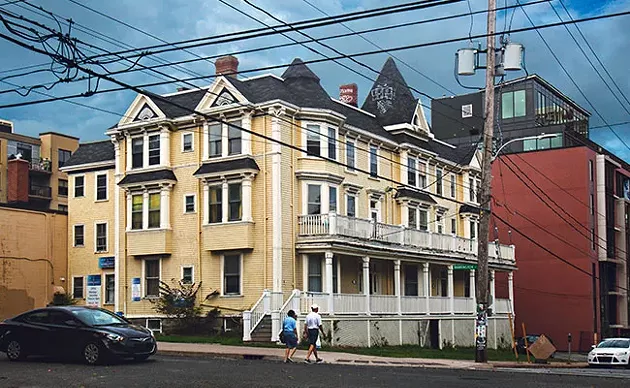 The Elmwood apartment building on the corner of South and Barrington Streets. - LENNY MULLINS