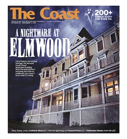 The Elmwood as cover model on The Coast's latest Halloween issue.