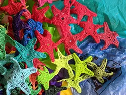 Jane Whitten shows how to make art out of plastic bags. - JANE WHITTEN