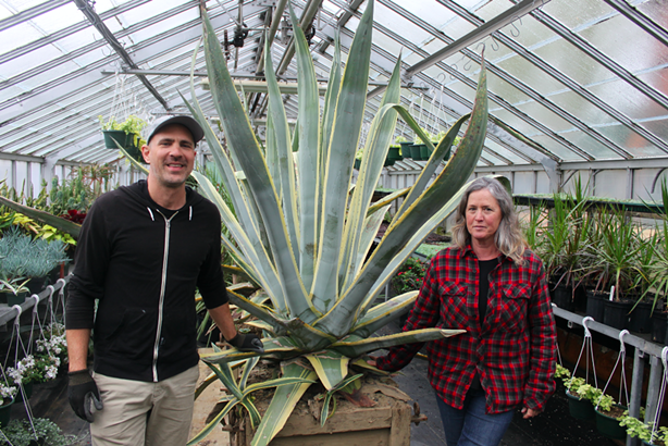 Sheldon Harper, the gardener who discovered the bloom and Heidi Boutilier. - JENNIFER LEE