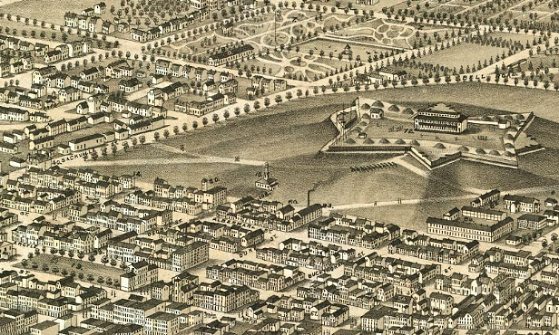 A panoramic map of Halifax from 1879. Several of the city's planning bylaws have been updated since then. - LIBRARY OF CONGRESS