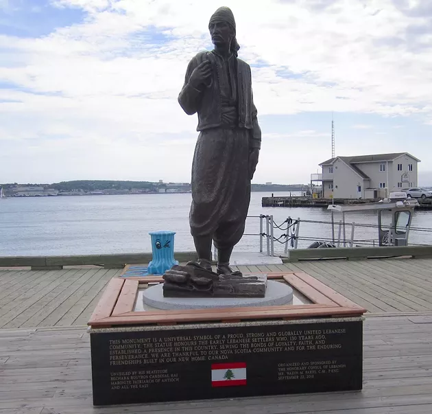 A statue on the Halifax waterfront in honour of early Lebanese settlers to Canada. - LEN CANFIELD