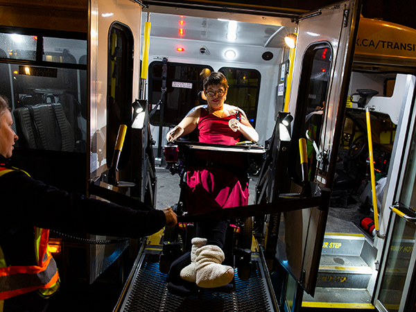 HRM has 47 Access-A-Bus busses in its fleet and six were added in the last two years. Even with recent improvements, securing a one-day’s notice return trip for Levack wasn’t easy. In July, Halifax Transit’s manager of operations Mike Spicer told the Transportation Standing Committee that riders are “starting to get a little more faith in us,” and Levack is one of those riders. New software in 2018 and the 2019 plan reinforcing Halifax Transit’s commitment to improving services means riders can now give only 24-hour’s notice for a trip. But if you ask Levack, there are no guarantees, and she sticks to the old rule of giving a week’s notice when booking trips. (Goodbye spontaneity.)