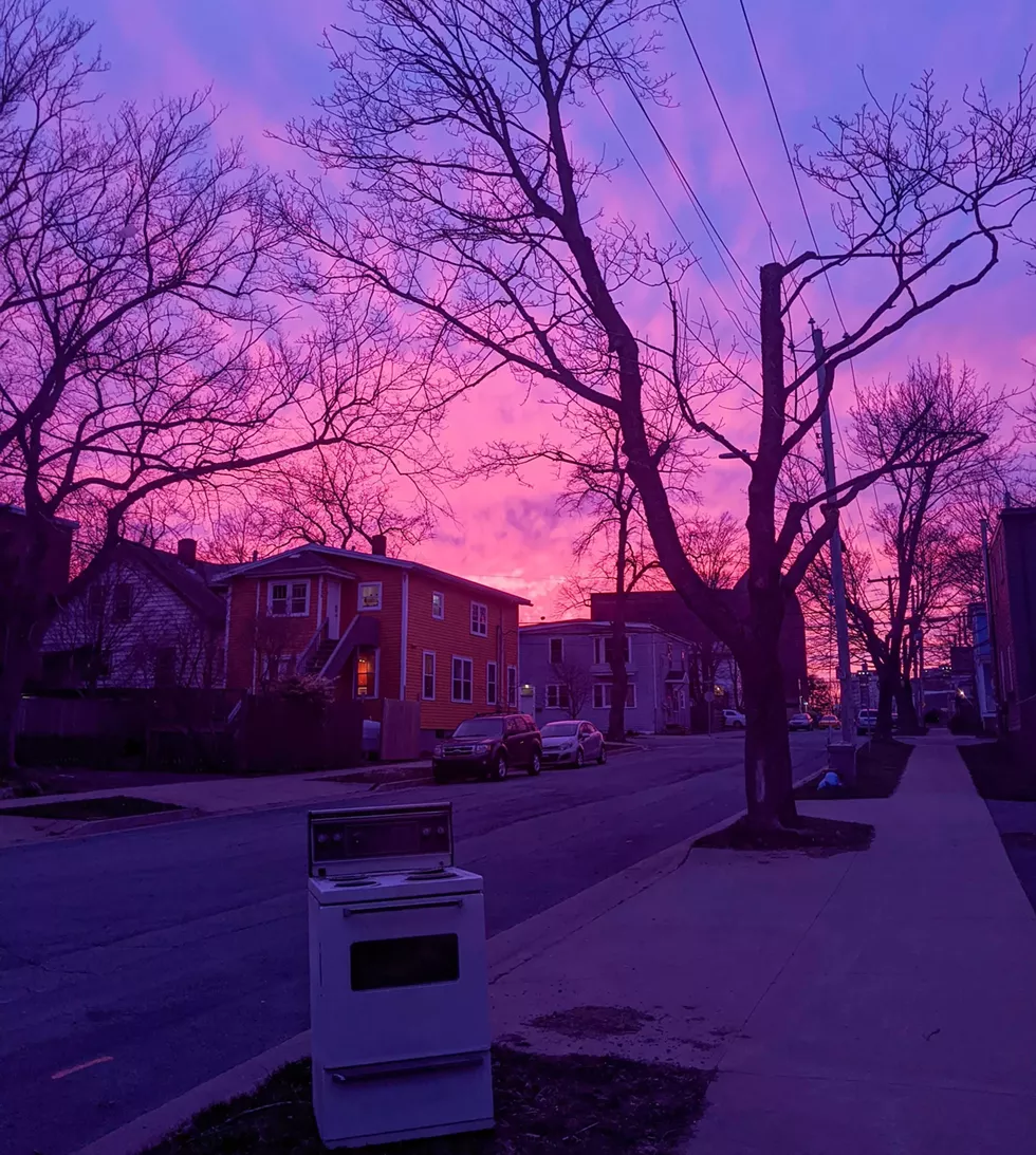A pink sky for Nova Scotia on Monday April 20, just as neighbours were lighting candles on their front steps for their grief and for each other. - CAORA MCKENNA