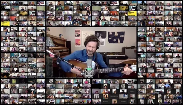 The "crowd" at one of Dan Mangan's virtual Side Door concerts. - MARK BUSSE PHOTO