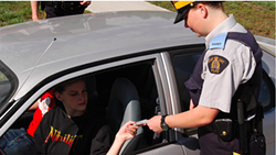 If you own a sweater that says Nhilist, you too can be an actor at the RCMP's training academy in Regina, Saskatchewan. - VIA RCMP