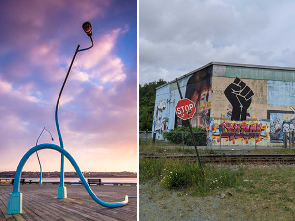 Explore the city and take in the waterfront's Drunken Lampposts and King's Wharf's latest mural. - THE COAST