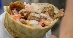 In Alberta this donair would be packed full of lettuce and an assortment of sauce options. - SAMSON LEARN