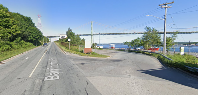 Right now, the only road leading to Africville is here, off busy North Barrington Street. - GOOGLE MAPS
