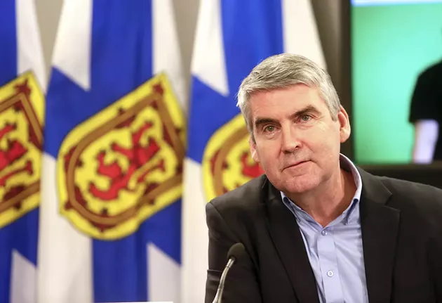 Stephen McNeil at a provincial COVID-19 briefing in April, when he'd first been planning to announce his retirement. - COMMUNICATIONS NOVA SCOTIA