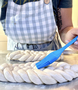 Clarke's plan is to make 20 loaves of challah each week. - INSTAGRAM
