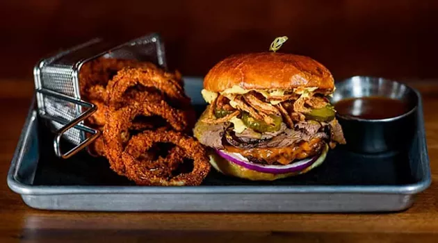 Meat Me In Burgatory is a burger that requires two hands. - STATION SIX