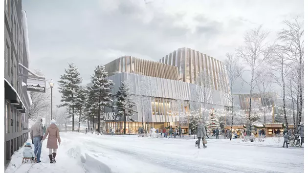 Another Lower Water Street view of the winning design.