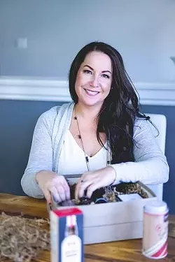 Amanda Cluett's home is 'busting at the seams' with gifts that will soon be mailed out. - BLACK BOW GIFT CO