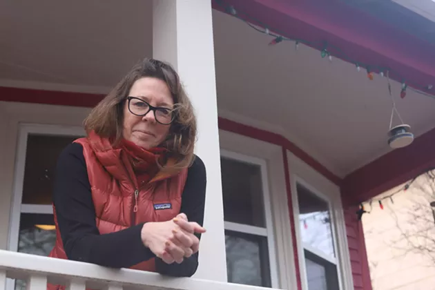 Sue Goyette celebrated the halfway point in her poetry advent calendar by having a socially distanced photo shoot with The Coast. - VICTORIA WALTON