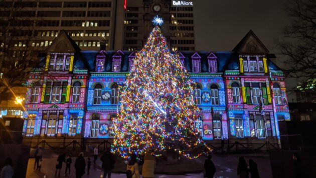 Council is still meeting virtually, but you can enjoy an outdoor holiday light show every day until 2021 at City Hall.