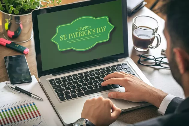 It only takes one green beer spilled on your laptop to shut down online St. Patrick's Day. - STOCK