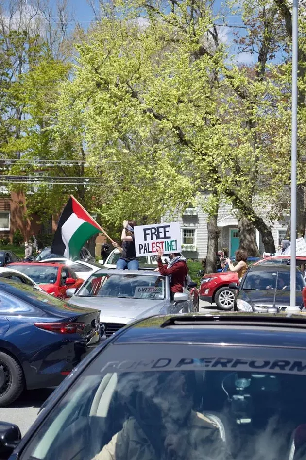 Pro-Palestinian car rally held to peacefully/COVID-19 safely demonstrate against the bombing in Gaza and illegal land seizures in Sheikh Jarrah by Apartheid Israel. - EASTAFRICANBATMAN