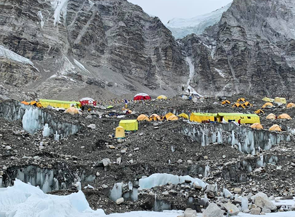 Climbers on the ground didn't realize the extent of COVID spread around Everest. “Nepal is pretty hush hush on those things," Walsh says. - FACEBOOK