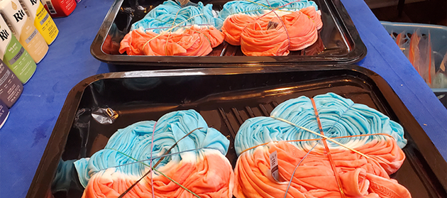 Part of the Taya’s Ties manufacturing process. - SUBMITTED