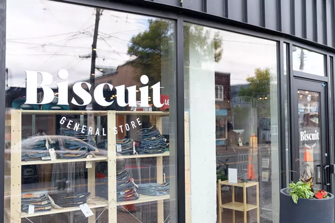 Biscuit’s new floor-to-ceiling windows will give passersby a glimpse inside before they open the door. - IAN SELIG