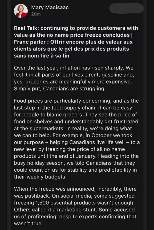 How ending the price freeze helps Loblaw get more of a monopoly