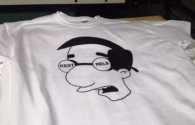 New Kestrels merch: Yes, eat ALL of our shirts!