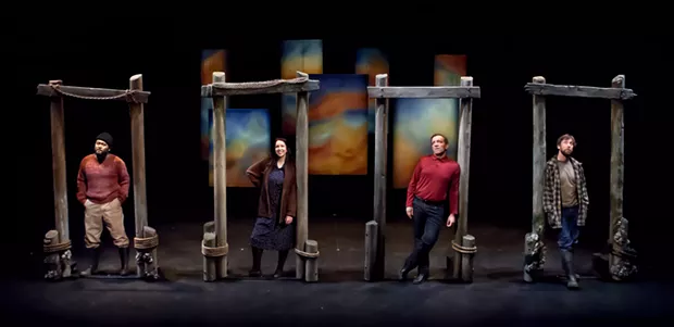 Jon De Leon, Stephanie MacDonald, Ron Kennell and Graham Percy in The Boat. - TIMOTHY RICHARD