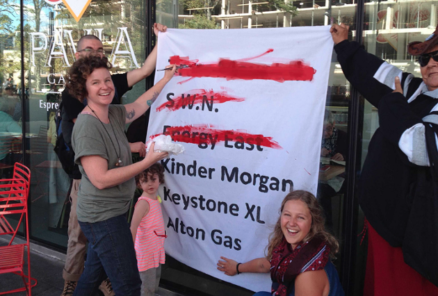 News of the pipeline's passing was celebrated in the streets. - VIA TWITTER