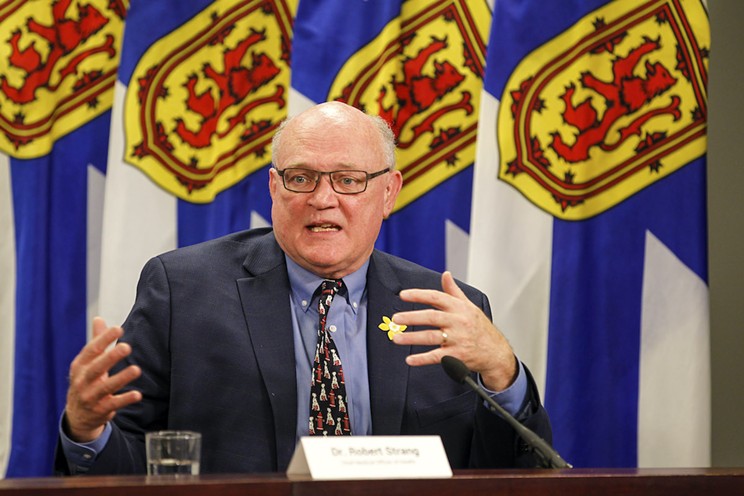 “If you have not yet booked yourself or for a loved one, please do so,” urged Robert Strang at the April 1 COVID-19 briefing. COMMUNICATIONS NOVA SCOTIA