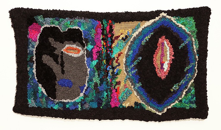 Antionette Karuna’s hooked rugs explore the spiritual aspects of erotic love.