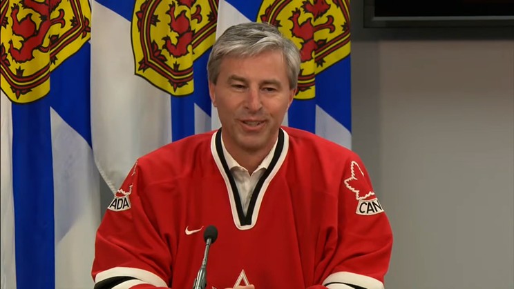 Tim Houston's last webcast press conference was about a hockey tournament on May 5. His last COVID webcast was March 18.