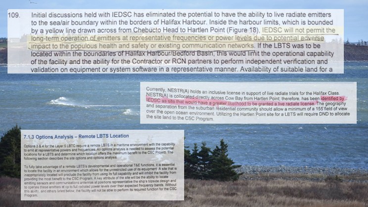 A third-party site selection review of possible DND testing facility locations raises some concerns about Hartlen Point’s suitability, some argue.