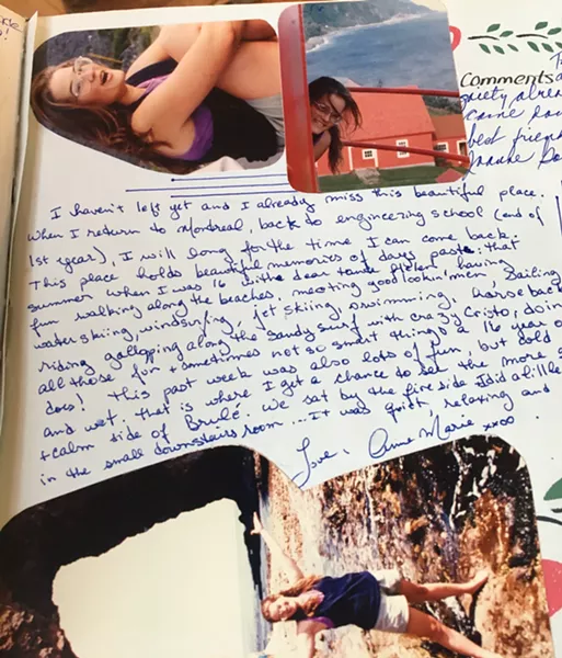 Anne-Marie Edward’s last entry in the family cottage guestbook. The author of this piece wishes to remain anonymous. - SUBMITTED