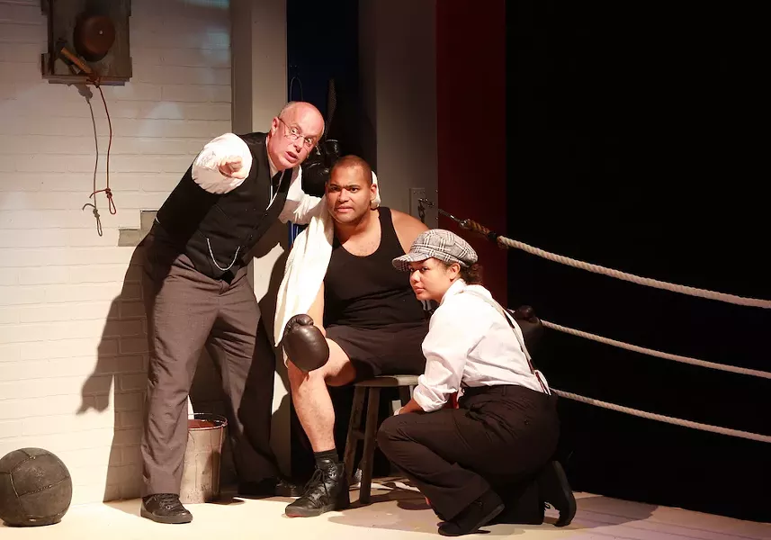 Jacob Sampson (centre) wrote and stars as Sam Langford in Chasing Champions, which will close the season. - JENNIFER HARRISON