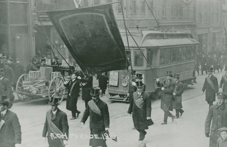 The Ancient Order of Hibernians marches in the 1919 St. Patrick’s Day parade. - NS ARCHIVES