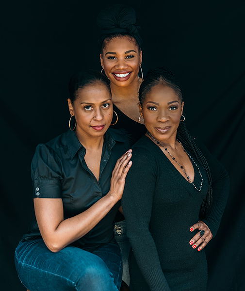The Color Purple's director Kimberley Rampersad, left, with actors Tara Jackson and Karen Burthwright. - ALEXA CUDE