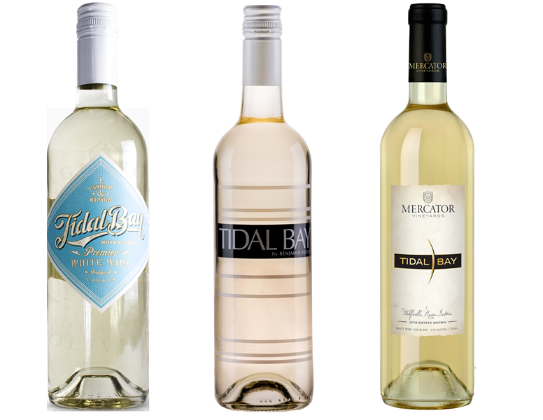 From left to right: Lightfoot, Benjamin Bridge, and Mercator Vineyards 2019 Tidal Bays