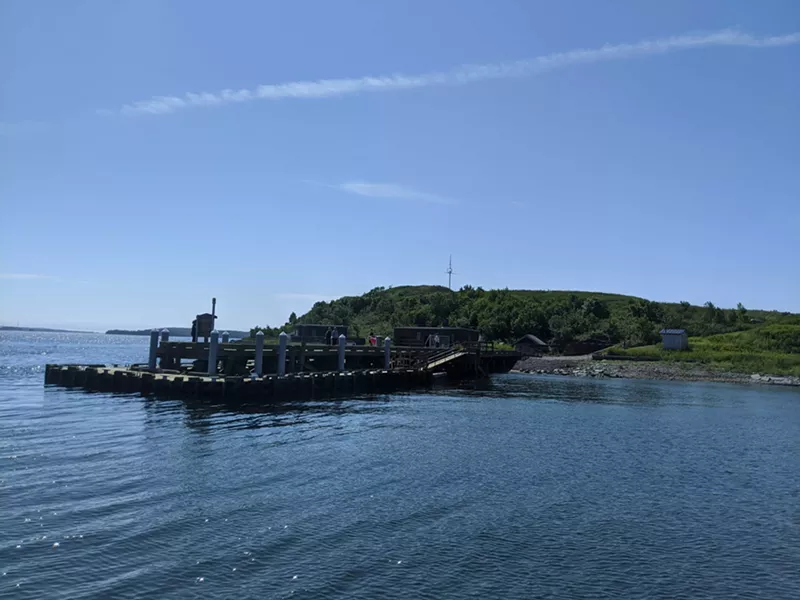 The big wharf sits atop a historic one—preserved once found by archaeologists before new construction began. - CAORA MCKENNA