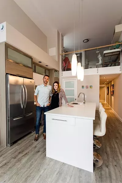 Trevor and Anna Delaney in their kitchen - DYLAN CHEW