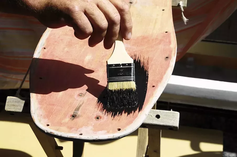 Skateboards are for riding. Busted skateboards are for turning into art to raise money through the Broken Deck Show.